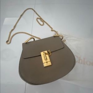 Chloe Small Drew CrossBody Bag Grey